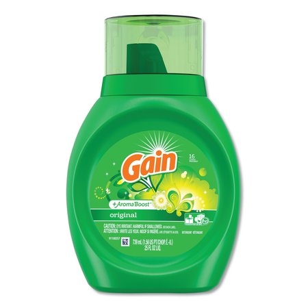 Gain Laundry Detergent, 25 oz Bottle, Liquid, Gain Original, 6 PK 12783